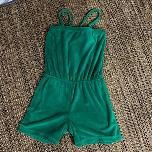 Hanna Andersson | Green Terry Romper | EUC size 120